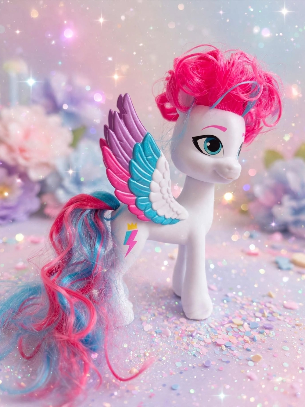My Little Pony White Pegasus Zip Storm Toy 8"